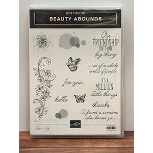 STAMPIN' UP! 148726 BEAUTY ABOUNDS RUBBER CLEAR MOUNTED STAMP BUTTERFLY FRIEND